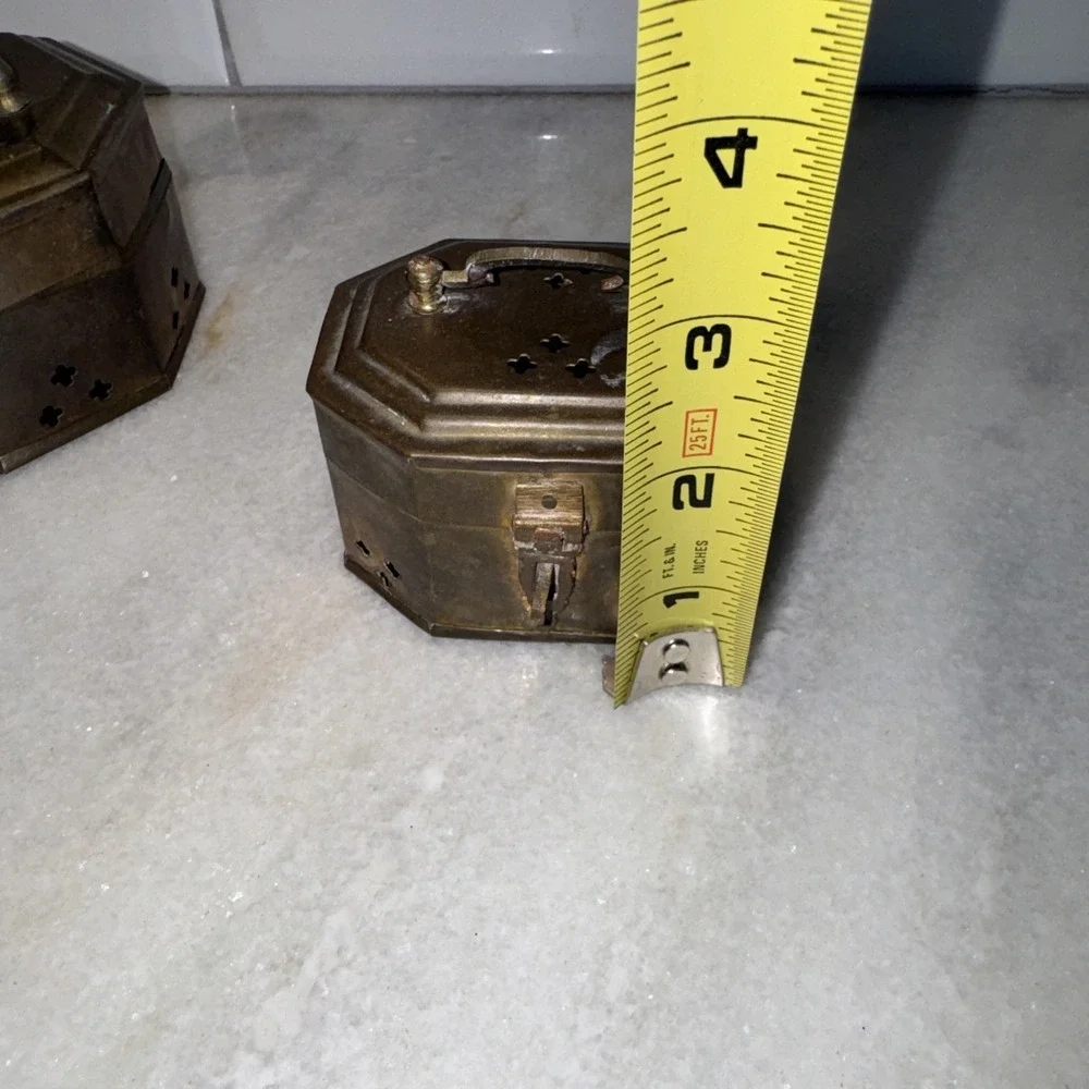 Set Of 2 Hinged Locking Cricket Box Trinket VintageFB0001